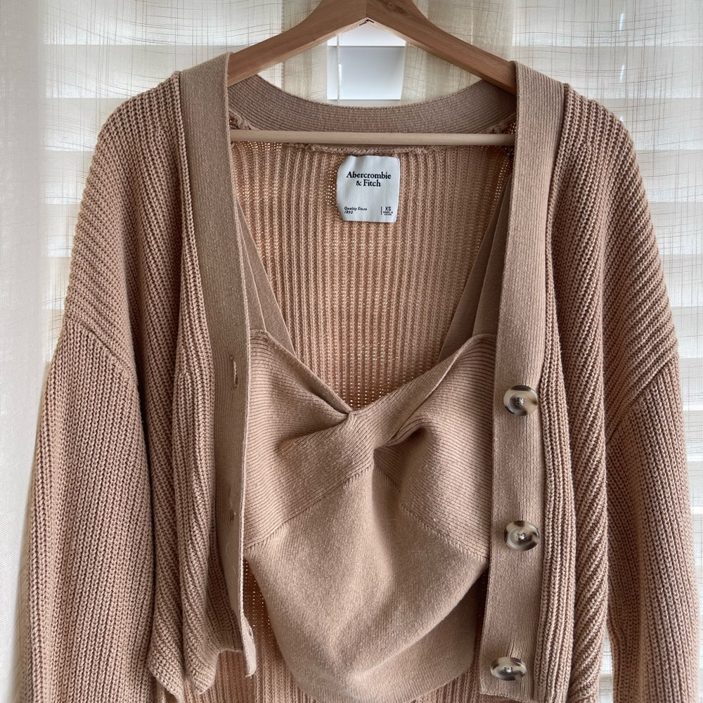 A&F Knit Tank & Cardigan Set